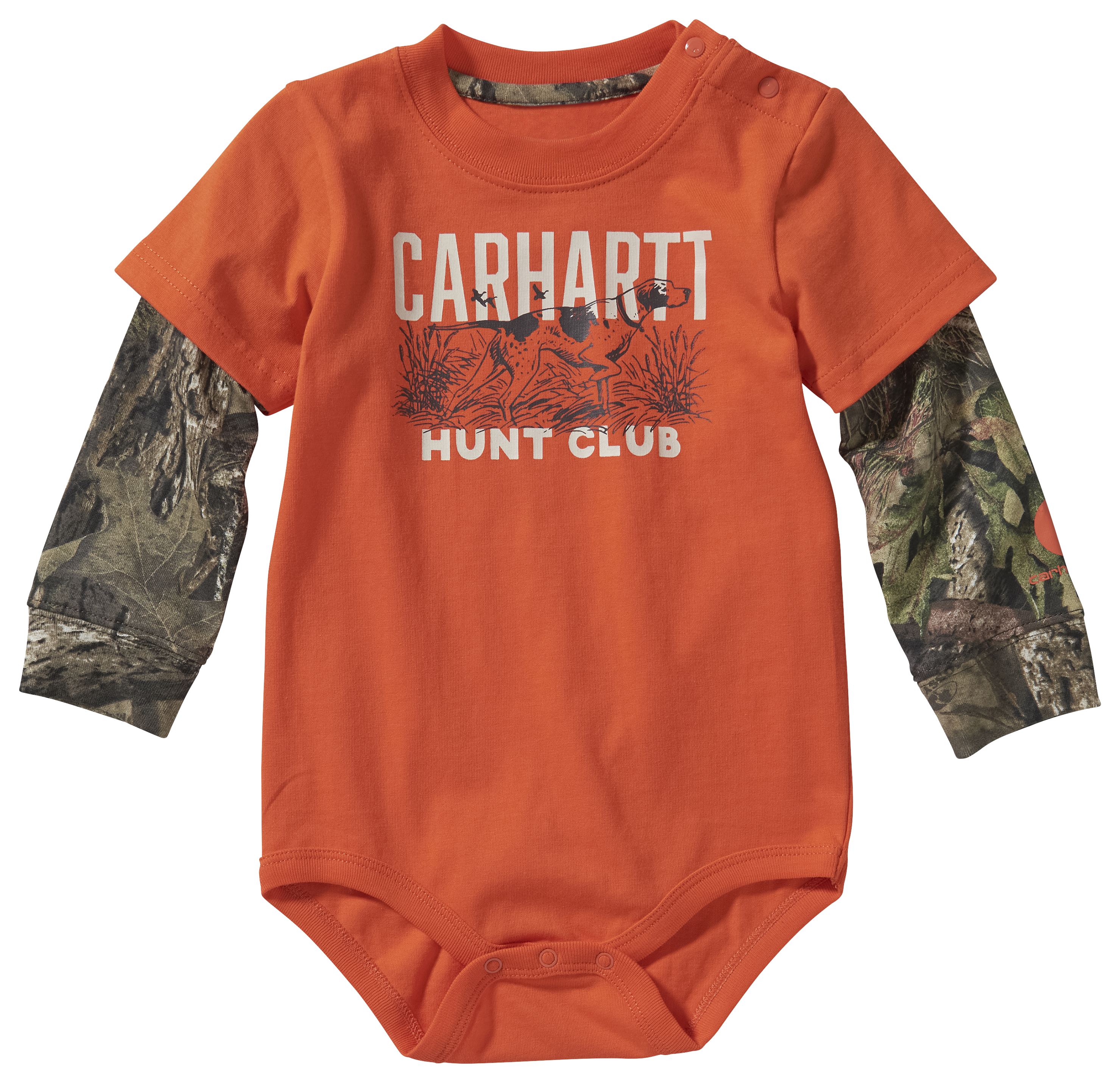 Carhartt Hunt Club Long-Sleeve Layered Bodysuit for Babies | Bass Pro Shops